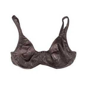 Ellen Tracy Taupe Bra 36D Style 59445 RN 110987 Underwire Soft Padded Silk Logo